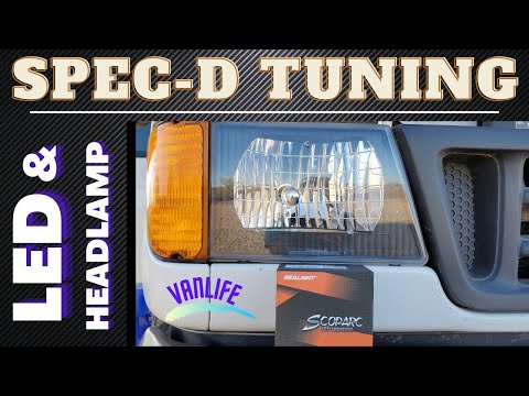 Led Headlight Upgrade And Spec D Tuning Headlamp Install Ford 2007 E 250