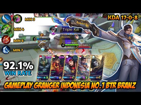 92.1% WinRate Granger Branz , Accuracy in using Skill 1[ Indonesia NO.1 GRANGER BY BTR Branz ]