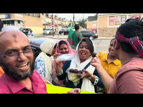 খুনি হাসিনার পতনের পর পেন্সিলভেনিয়ায় আনন্দ মিছিল ও মিষ্টি বিতরণ