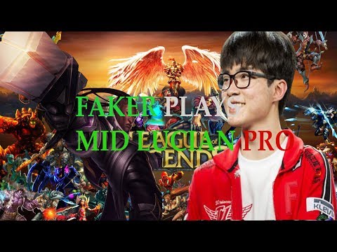 SKT T1 Faker Playing Lucian Midlane troll vs Katarina KDA 14/0