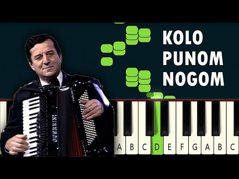 KOLO PUNOM NOGOM (Lj.Pavković) TUTORIJAL za harmoniku ili klavijature