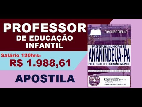 Apostila Concurso Prefeitura de Ananindeua PA 2019 Professor de Educação Infantil
