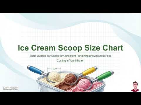 Ice Cream Scoop Size Chart: Exact Ounces Per Scoop for Consistent Portioning and Food Costing