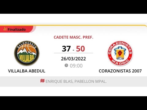 Cadete masc D VILLALBA GRUPO ABEDUL - CORAZONISTAS