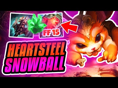 MAKING THE ENEMY FF AT 15 WITH HEARTSTEEL!!! Season 13 Gnar Gameplay (League of Legends)