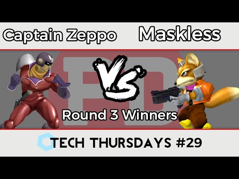 Tech Thursdays #29 - Captain Zeppo (Falcon) Vs Maskless (Fox) Melee Winners R3