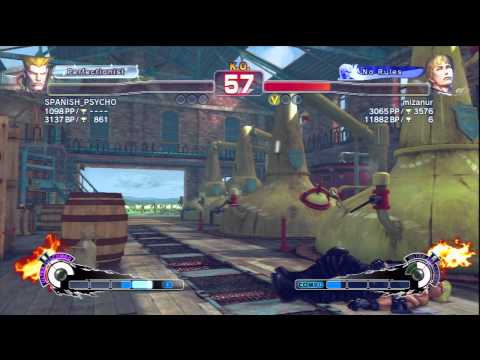 SPANISH_PSYCHO (Guile) Vs mizanur (Cody) SSF4 AE Ranked Matches - PSN