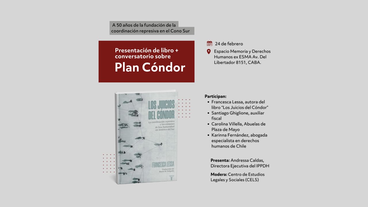 Presentación del libro de Francesca Lessa y conversatorio sobre Plan Cóndor