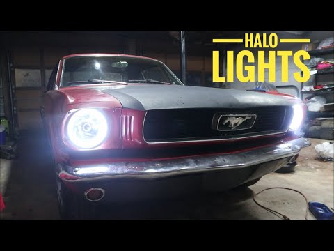 Installing eBay Halo Head Lights In 1966 Mustang