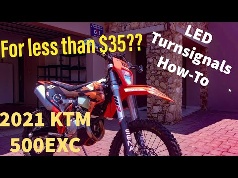 2021 KTM 500 EXC LED Turn Signals for less than $35.  Quick Guide.