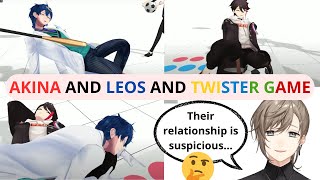 [Nijisanji ENG SUB] Akina and Leos and Twister game ft Kanae (earphone needed...?)