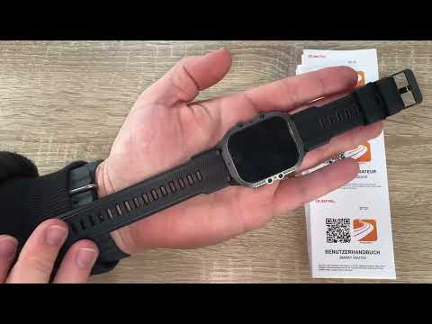 OUKITEL BT20 Military Smart Watch for Men 5ATM Waterproof, 1.96 Inch AMOLED Unboxing & instructions