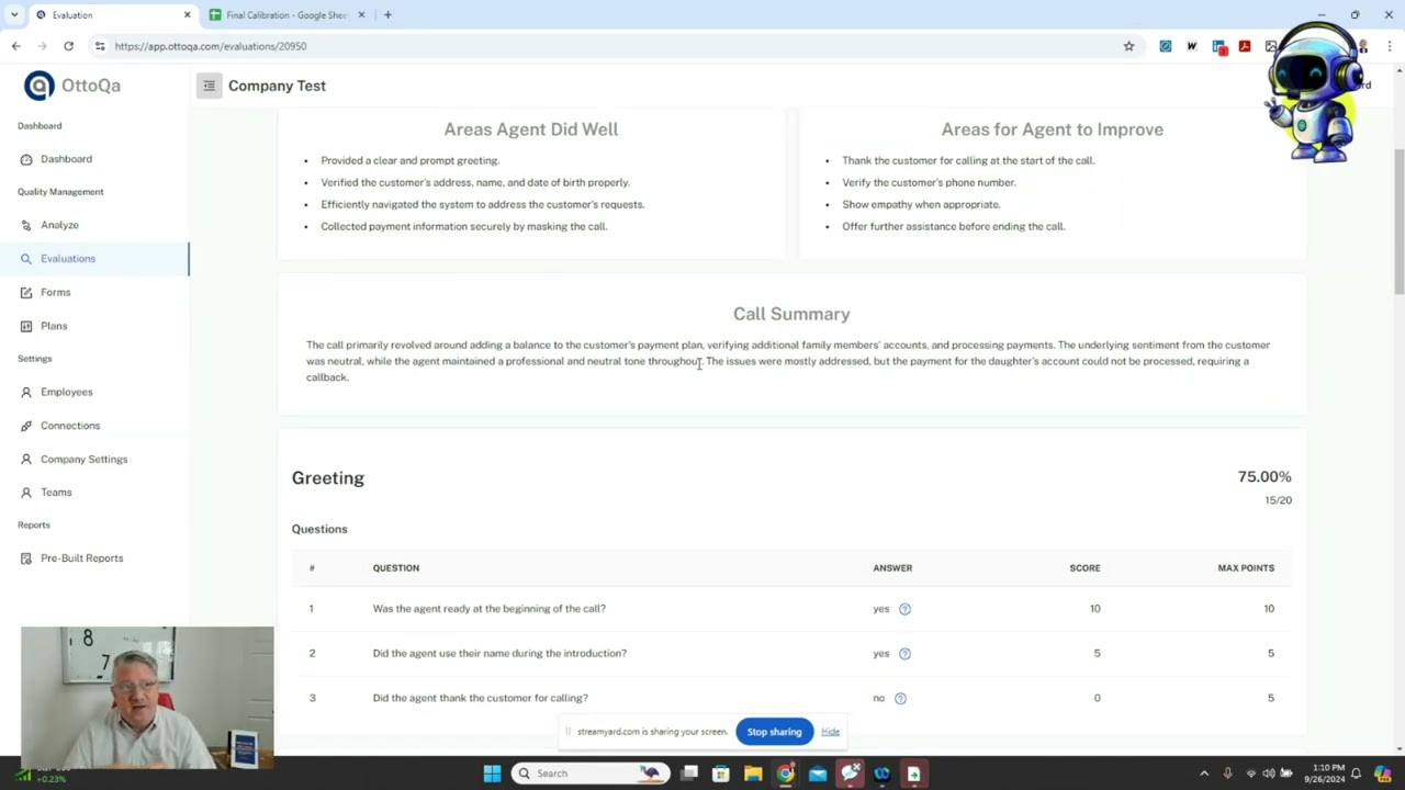 𝗪𝗵𝗮𝘁 𝗱𝗼𝗲𝘀 𝗮𝗻 OttoQa 𝗲𝘃𝗮𝗹𝘂𝗮𝘁𝗶𝗼𝗻 𝗳𝗼𝗿𝗺 𝗹𝗼𝗼𝗸 𝗹𝗶𝗸𝗲 𝗳𝗼𝗿 𝗮 𝘀𝗰𝗼𝗿𝗲𝗱 𝗰𝗮𝗹𝗹?