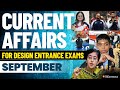 September 2024 Current Affairs GK Preparation For Design Entrance Exams Monthly Current Affairs