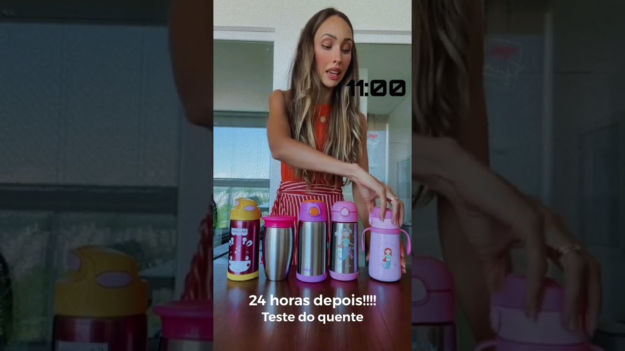 Comparação de garrafas térmicas - tempo de duração quente e frio