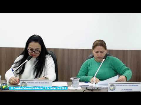 3ª Sessão extraordinária de 2026 da 10ª Legislatura do Poder Legislativo de Santa Rita do Pardo - MS