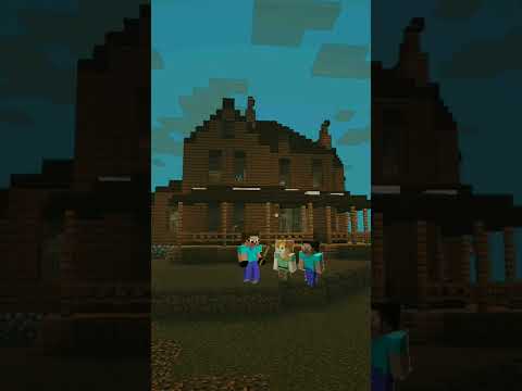 Minecraft scary haunted house #shorts #minecraft