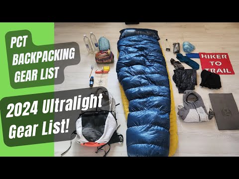 Pacific Crest Trail Ultralight Backpacking Gear List 10 Pound Base Weight 2024