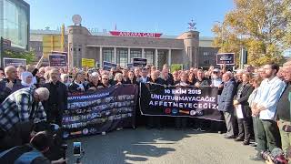 10 Ekim Katliamı’nda Yitirdiklerimiz Ankara Gar Meydanı’nda Anıldı