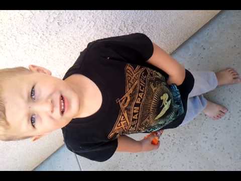 Josh's reaction to burying the goldfish