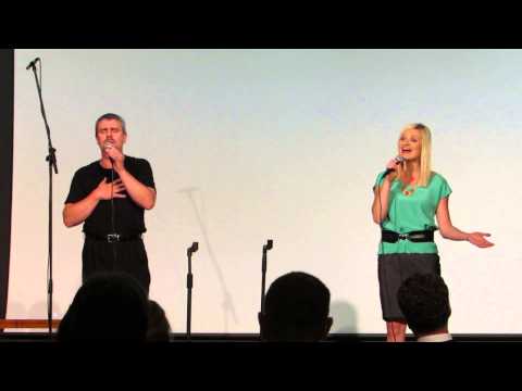 Todd Hunnicutt and Katka Bordner singing The Prayer in Slovene