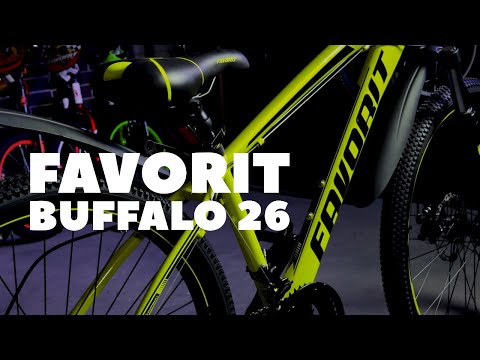 Велосипед Favorit Buffalo 26 (17, черный) BUF26MD17BK - видео 1