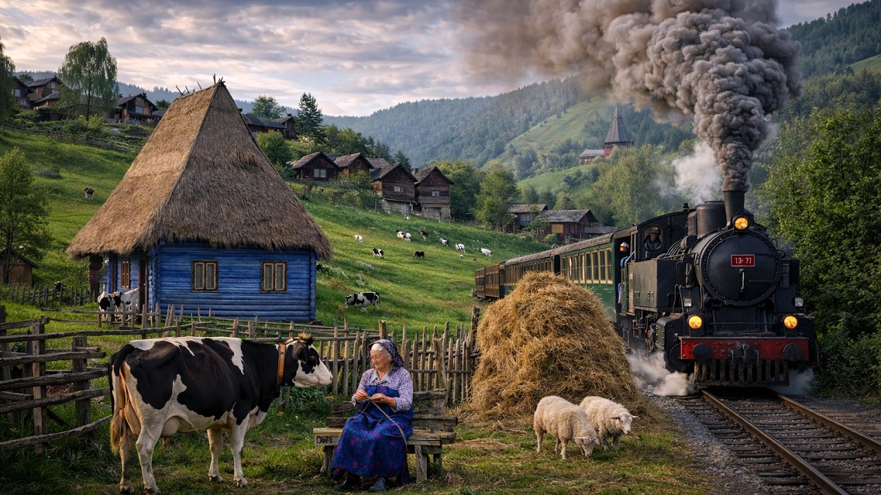 Romania - Village Life in Maramures and the Steam Train, the 'Mocanita'