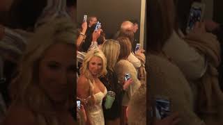 Kane Brown and Taylor Phillips mixing it up at Taylor’s wedding.