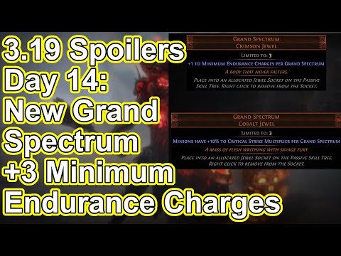 POE 3.19 Spoilers Day 14 - 3 Minimum Endurance Charges On One Jewel - But...- Path Of Exile Kalandra