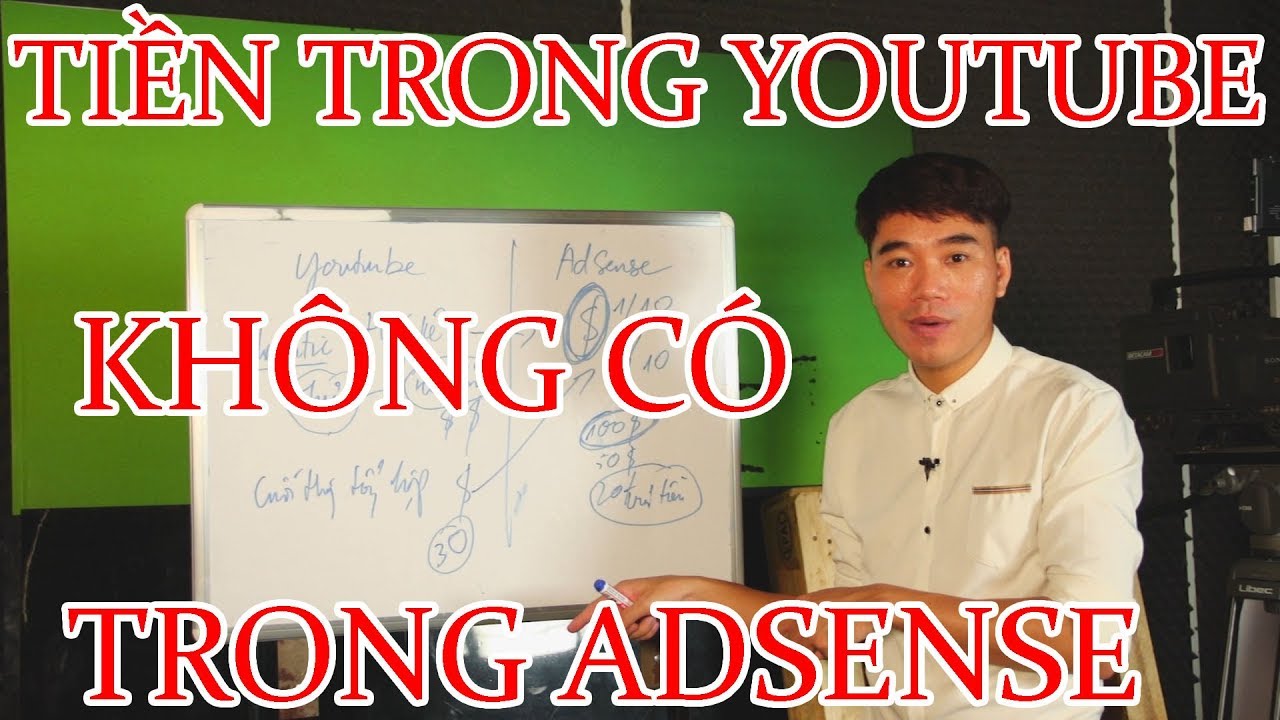Tại sao số tiền trong youtube không có trong google adsense