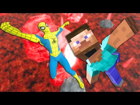 Overgrowth Ragdoll Physics Superhero Magma Flow vs Deadly Spike Traps!