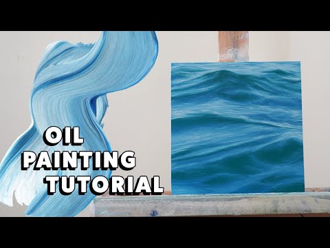 Oil Painting Tutorial - How to Paint Realistic Ocean Water on Panel - Wet-on-wet or alla prima