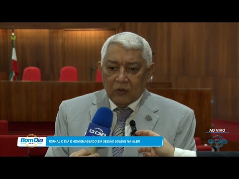 Jornal O dia é homenageado em sessão solene na ALEPI 15 02 2023