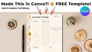 I Made a Daily Planner in Canva in 10 Minutes – Step-by-Step Tutorial!