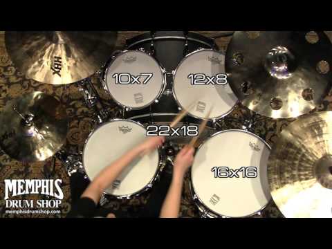 Pearl MCT Masters Maple Complete Drum Set 22/10/12/16 - Black Mist - Played by Nicole Marcus