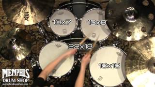 Pearl MCT Masters Maple Complete Drum Set 22/10/12/16 - Black Mist - Played by Nicole Marcus