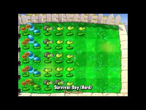 Plants vs. Zombies - Survival: Day (Hard)