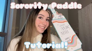 Sorority Paddle Tutorial! | The University of Arizona | Sigma Kappa