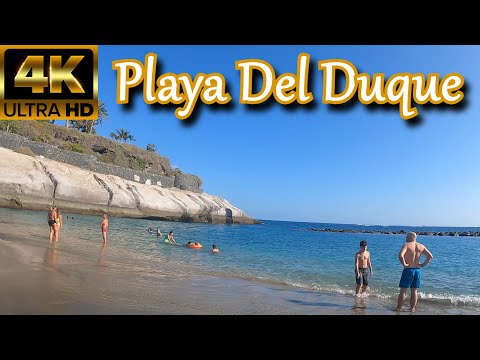 TENERIFE 4K | BEACH WALK - El Duque Beach ⛱️ 28ºC Sunny Summer Day 2021