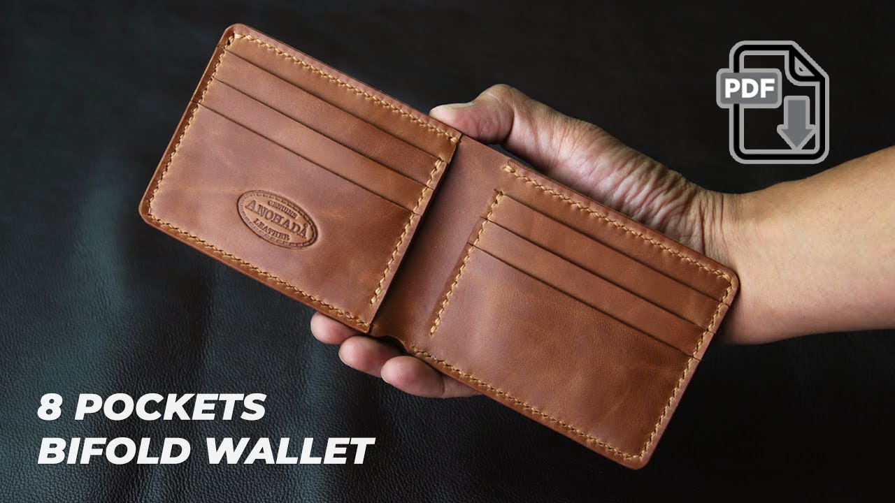 8 Pockets Bifold Wallet - Tutorial with PDF Pattern
