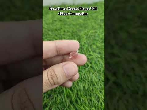Natural stones same as photo 925 silver gemstone heart shape...