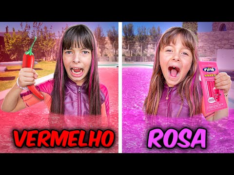 QUEM FICAR MAIS TEMPO NA PISCINA DA SUA COR, VENCE! DESAFIO