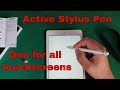 Active Stylus Pen for Touch Screens - box opening and setting up