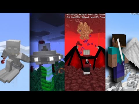 Custom 3D Wings and Flying Machines Minecraft PE Elytra Models Addon Showcase