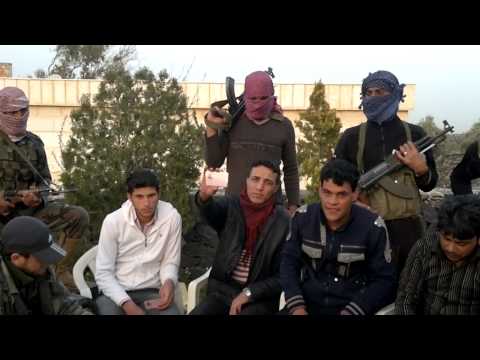 تأمين إنشقاق خمسة جنود عن الجيش السوري من قبل كتيبة العقاب الرايات السود في مدينة الكسوة في ريف دمشق