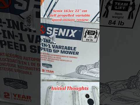 Senix 163cc 22” cut self propelled mower review #senix #lawnmower #yardwork #fyp #review #unboxing