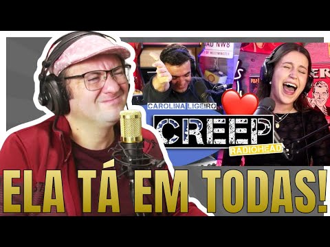 CAROLINA LIGEIRO - CREEP (RADIOHEAD) - Músico brasileiro reage ao vivo - Corte live Johnny do Carmo