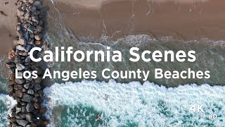 Los Angeles County Beach Cities 4K Drone View | Santa Monica & Venice