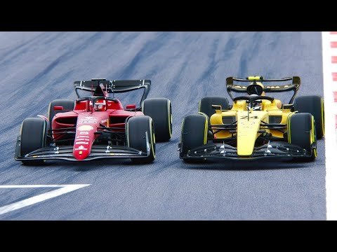 Ferrari F1 2022 Giallo Modena vs Ferrari F1 2022 - Monza GP