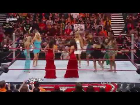 WWE Raw Divas Red Carpet Dress To Impress #1 Contender's Battle Royal